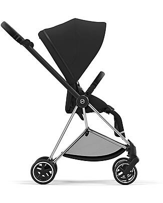 Cybex TRIO Mios3 - Telaio Chrome Black con Seduta + Navicella + Ovetto - Sepia Black + Base T Isofix Passeggini Trio e Duo