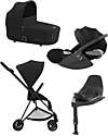 Cybex TRIO Mios3 - Telaio Passeggino Matt Black con Seat Pack, Navicella e Ovetto Sepia Black + Base T Isofix - Nero  Passeggini Trio e Duo