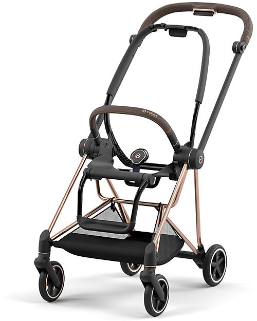 Cybex TRIO Mios3 - Telaio Rosegold con Seduta + Navicella + Ovetto - Sepia Black + Base T Isofix  Passeggini Trio e Duo