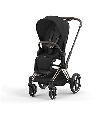 Cybex Trio Priam4 - Telaio Rosegold con Seduta + Navicella + Ovetto Cloud T + Base T Passeggini Trio e Duo