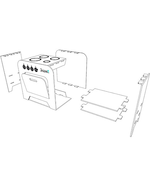 Decoramo Cucina in Cartone Zoffas - Alta 50 cm! Kit Fai Da Te