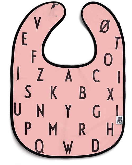 Design Letters & Friends Bavaglino Alfabeto, Rosa - Collezione “AJ Vintage ABC” by Arne Jacobsen Bavagli Classici