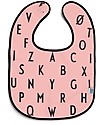 Design Letters & Friends Bavaglino Alfabeto, Rosa - Collezione “AJ Vintage ABC” by Arne Jacobsen Bavagli Classici