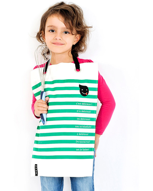 Deuz Bavaglio & Grembiule Cucina Napkid Verde - 100% Cotone Bio Bavagli Classici