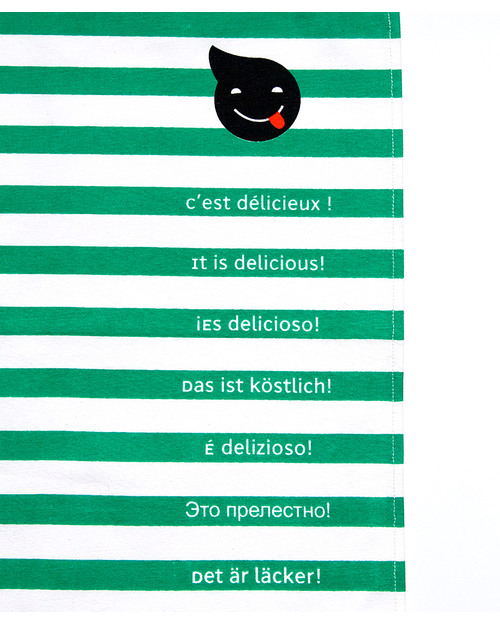 Deuz Bavaglio & Grembiule Cucina Napkid Verde - 100% Cotone Bio Bavagli Classici