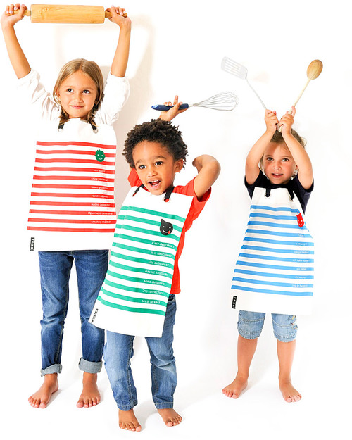 Deuz Bavaglio & Grembiule Cucina Napkid Verde - 100% Cotone Bio Bavagli Classici