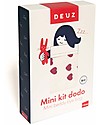 Deuz Lettino per Bambola Mini Kit Dodo, Cuori Fucsia - Cotone Bio Accessori Bambole