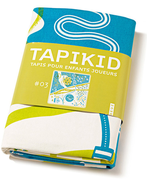 Deuz Tappeto Gioco Tapikid Natura - Verde Chiaro -100% Cotone Bio Tappeti Gioco