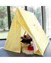 Deuz Tenda Gioco da Campeggio - 1m x 1m x 1m - Cotone Bio - Foglie Gialle Tende Gioco