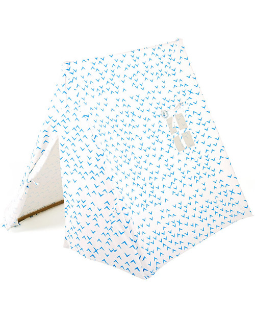 Deuz Tenda Gioco da Campeggio - 1m x 1m x 1m - Cotone Bio (Spedizione Gratis!) - Uccelli Blu Tende Gioco