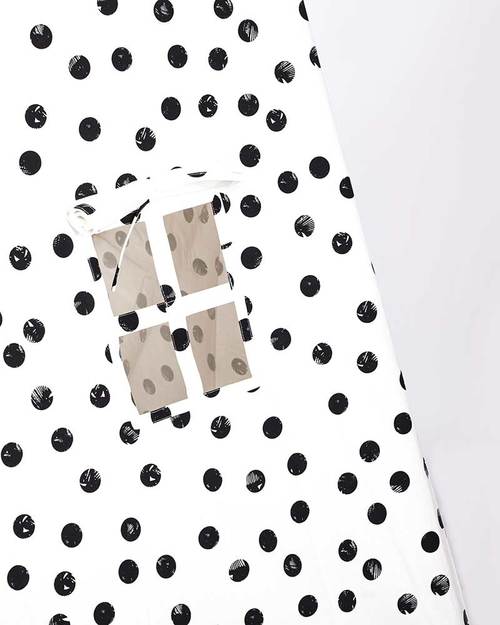 Deuz Tenda Gioco da Campeggio, Pois Neri - 1m x 1m x 1m - Cotone Bio Tende Gioco