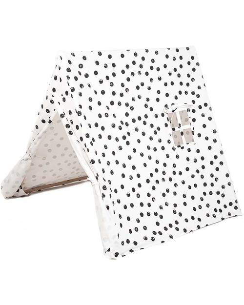 Deuz Tenda Gioco da Campeggio, Pois Neri - 1m x 1m x 1m - Cotone Bio Tende Gioco