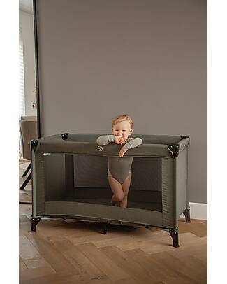 Ding Baby Lettino da Viaggio Basic 0/3 Anni - Verde Foresta - Facile da Aprire e Chiudere! Lettini da Viaggio