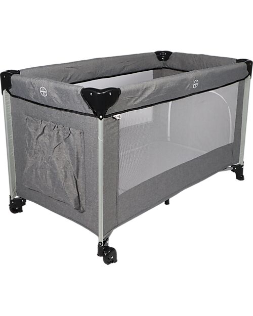 Ding Baby Lettino da Viaggio Stripe Deluxe 0/3 Anni - Grigio - Facile da Aprire e Chiudere! Lettini da Viaggio