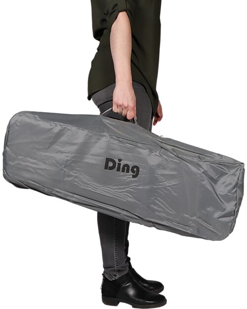 Ding Baby Lettino da Viaggio Stripe Deluxe 0/3 Anni - Grigio - Facile da Aprire e Chiudere! Lettini da Viaggio