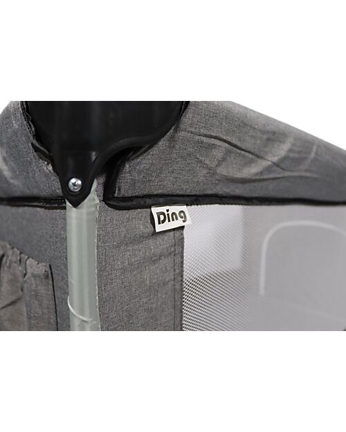 Ding Baby Lettino da Viaggio Stripe Deluxe 0/3 Anni - Grigio - Facile da Aprire e Chiudere! Lettini da Viaggio