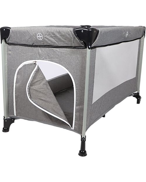 Ding Baby Lettino da Viaggio Stripe Deluxe 0/3 Anni - Grigio - Facile da Aprire e Chiudere! Lettini da Viaggio