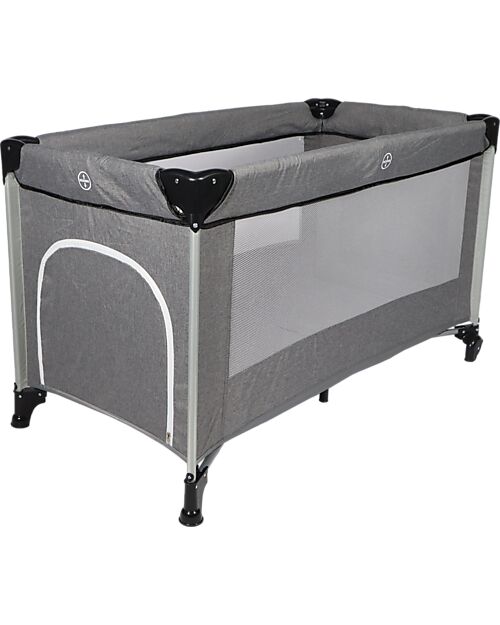 Ding Baby Lettino da Viaggio Stripe Deluxe 0/3 Anni - Grigio - Facile da Aprire e Chiudere! Lettini da Viaggio