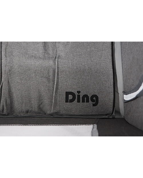 Ding Baby Lettino da Viaggio Stripe Deluxe 0/3 Anni - Grigio - Facile da Aprire e Chiudere! Lettini da Viaggio