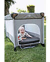 Ding Baby Lettino da Viaggio Stripe Deluxe 0/3 Anni - Grigio - Facile da Aprire e Chiudere! Lettini da Viaggio