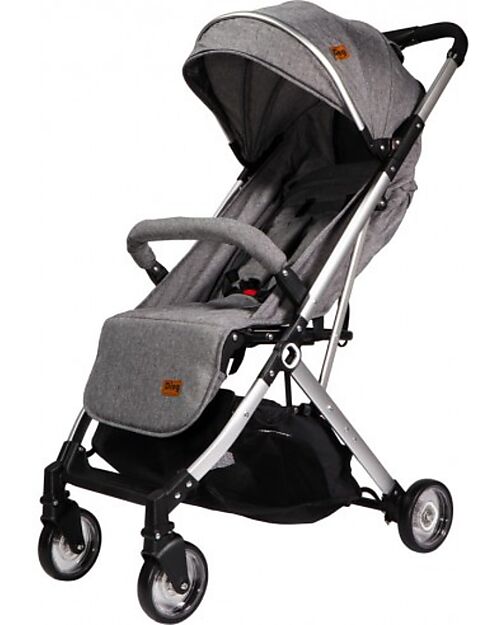 Ding Baby OUTLET - Passeggino Vivo - Grigio/Argento - Schienale Regolabile - Fino a 22kg Passeggini Leggeri