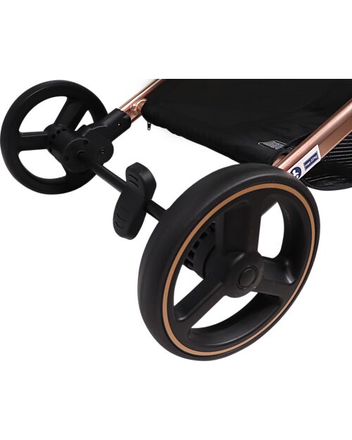 Ding Baby Passeggino Fratellare Amigo Tandem - Nero/Rosé Passeggini Gemellari