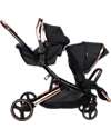Ding Baby Passeggino Fratellare Amigo Tandem - Nero/Rosé Passeggini Gemellari