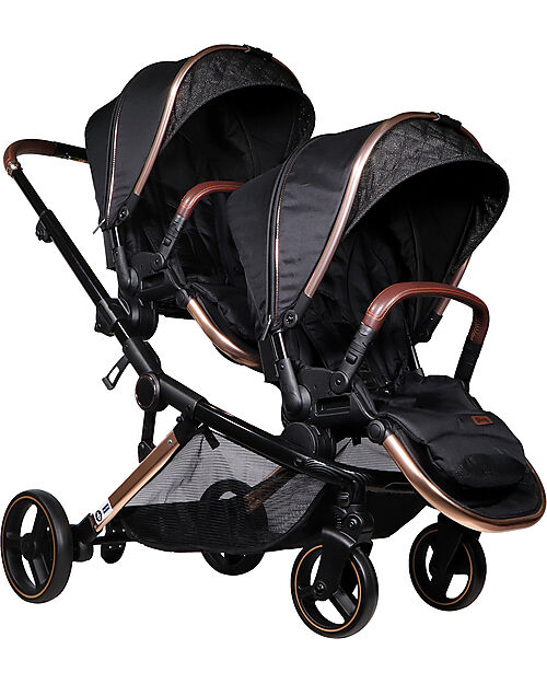 Ding Baby Passeggino Fratellare Amigo Tandem - Nero/Rosé Passeggini Gemellari