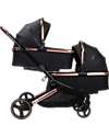 Ding Baby Passeggino Fratellare Amigo Tandem - Nero/Rosé Passeggini Gemellari