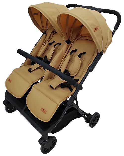 Ding Baby Passeggino Fratellare - Duo Buggy - Mellizo - Camel Passeggini Gemellari