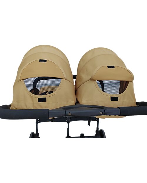 Ding Baby Passeggino Fratellare - Duo Buggy - Mellizo - Camel Passeggini Gemellari
