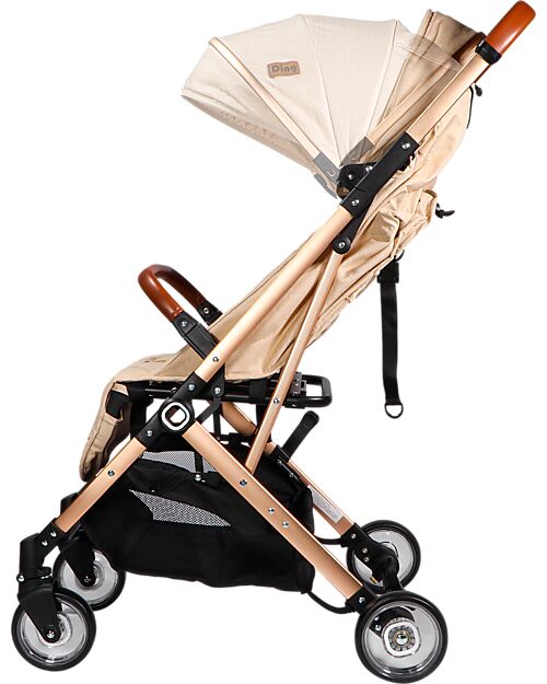 Ding Baby Passeggino Vivo - Beige/Rosé - Schienale Regolabile - Fino a 22kg Passeggini Leggeri