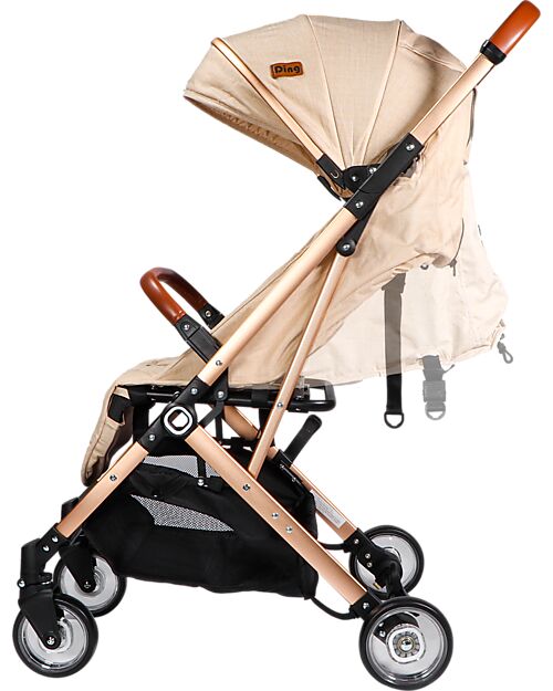 Ding Baby Passeggino Vivo - Beige/Rosé - Schienale Regolabile - Fino a 22kg Passeggini Leggeri
