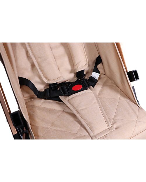 Ding Baby Passeggino Vivo - Beige/Rosé - Schienale Regolabile - Fino a 22kg Passeggini Leggeri