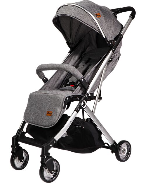 Ding Baby Passeggino Vivo - Grigio/Argento - Schienale Regolabile - Fino a 22kg Passeggini Leggeri