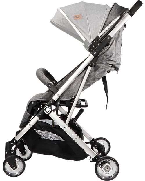 Ding Baby Passeggino Vivo - Grigio/Argento - Schienale Regolabile - Fino a 22kg Passeggini Leggeri