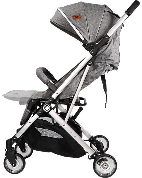Ding Baby Passeggino Vivo - Grigio/Argento - Schienale Regolabile - Fino a 22kg Passeggini Leggeri