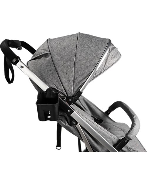 Ding Baby Passeggino Vivo - Grigio/Argento - Schienale Regolabile - Fino a 22kg Passeggini Leggeri