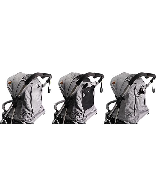 Ding Baby Passeggino Vivo - Grigio/Argento - Schienale Regolabile - Fino a 22kg Passeggini Leggeri