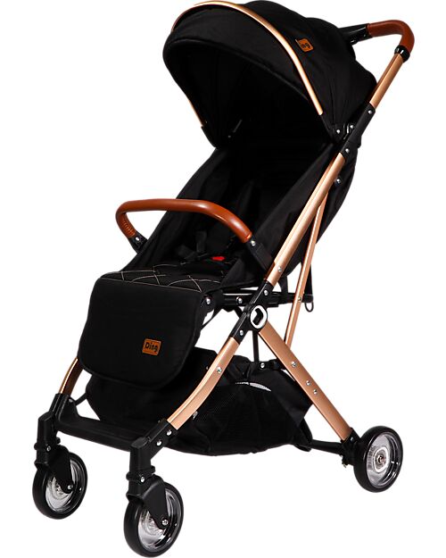 Ding Baby Passeggino Vivo - Nero/Rosé - Schienale Regolabile - Fino a 22kg Passeggini Leggeri