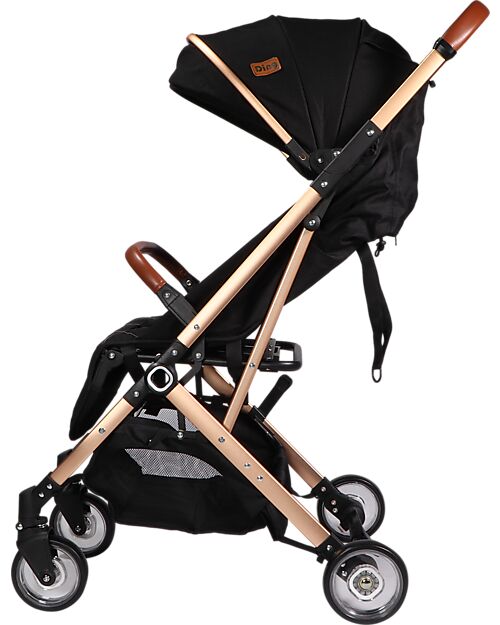 Ding Baby Passeggino Vivo - Nero/Rosé - Schienale Regolabile - Fino a 22kg Passeggini Leggeri