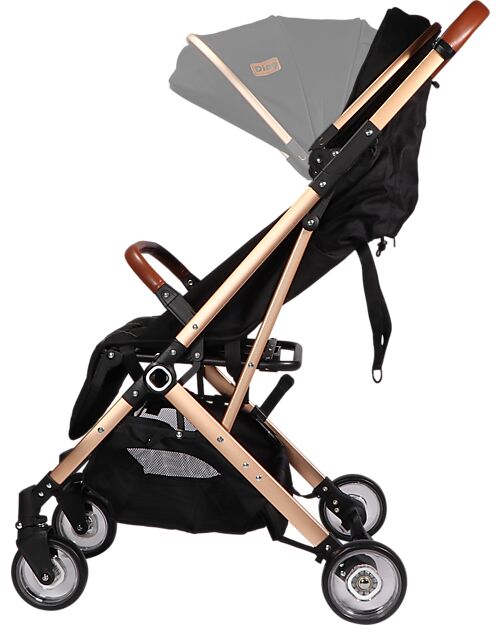 Ding Baby Passeggino Vivo - Nero/Rosé - Schienale Regolabile - Fino a 22kg Passeggini Leggeri