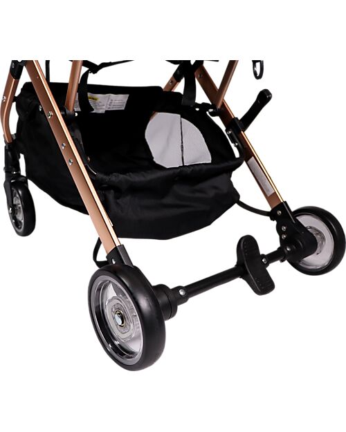 Ding Baby Passeggino Vivo - Nero/Rosé - Schienale Regolabile - Fino a 22kg Passeggini Leggeri