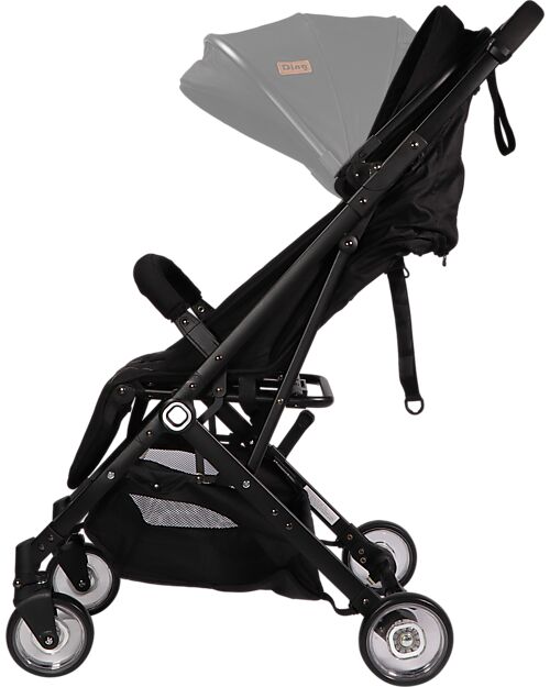 Ding Baby Passeggino Vivo - Nero - Schienale Regolabile - Fino a 22kg Passeggini Leggeri