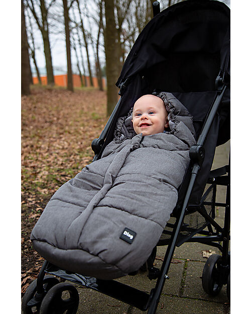 Ding Baby Sacco Universale per Passeggino Deluxe - Grigio - Impermeabile Sacchi Passeggino