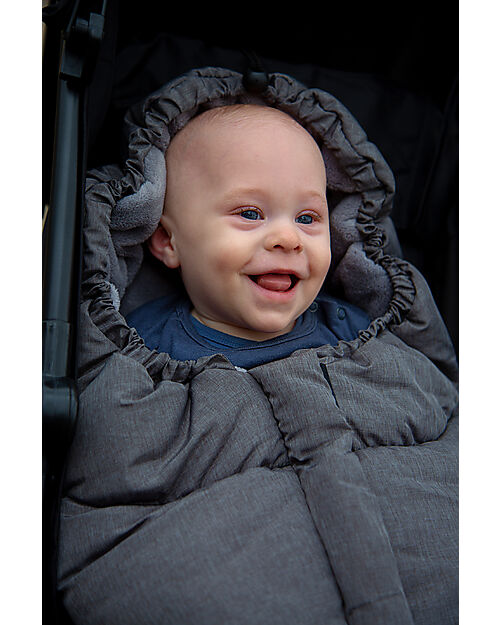Ding Baby Sacco Universale per Passeggino Deluxe - Grigio - Impermeabile Sacchi Passeggino