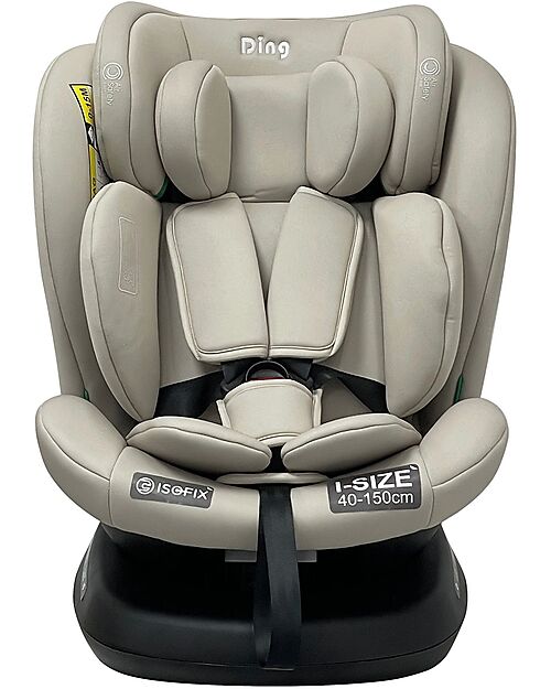Ding Baby Seggiolino Auto Aiden I-Size - Sabbia - Gruppo 0+/1/2/3 Seggiolini Auto Gruppo 0+/1
