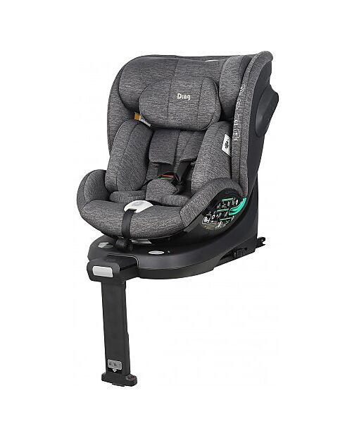 Ding Baby Seggiolino Auto Fynn I-Size 360° - Grigio - Gruppo 0+/1/2/3 Seggiolini Auto Gruppo 0+/1