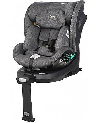 Ding Baby Seggiolino Auto Fynn I-Size 360° - Grigio - Gruppo 0+/1/2/3 Seggiolini Auto Gruppo 0+/1