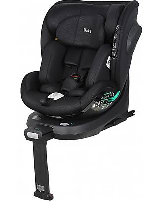 Ding Baby Seggiolino Auto Fynn I-Size 360° - Nero - Gruppo 0+/1/2/3 Seggiolini Auto Gruppo 0+/1